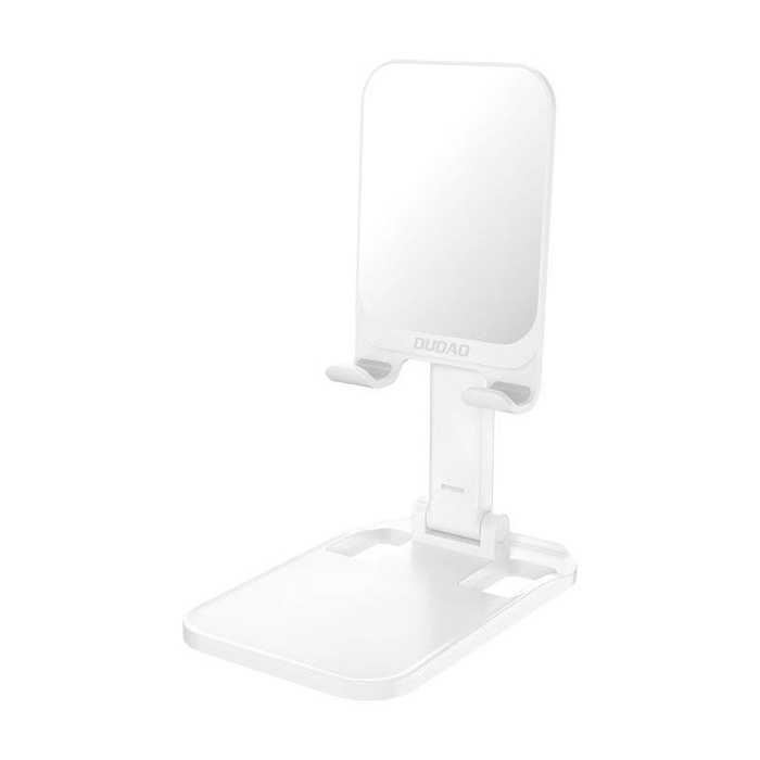 Dudao desk telescopic stand folding stand for mobile phone tablet white (F5XS whie)