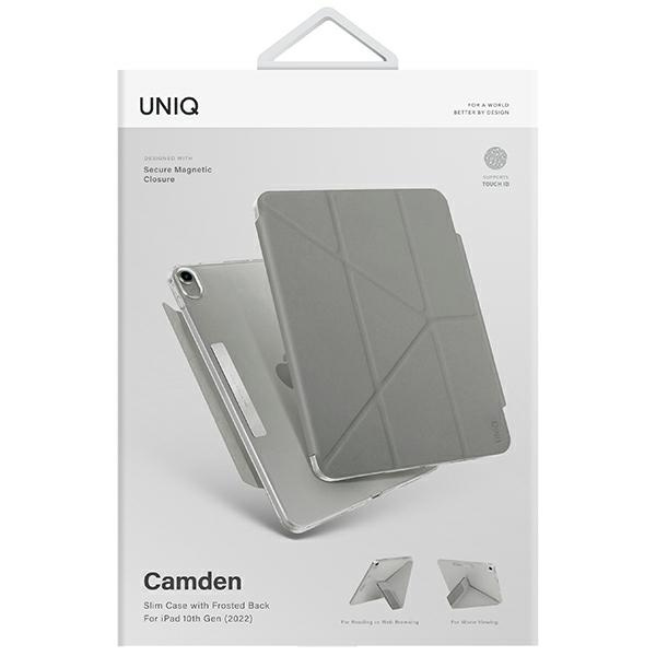 UNIQ case Camden iPad 10th gen (2022) gray/grey fossil Antimicrobial