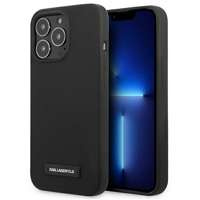 Hülle KARL LAGERFELD Apple iPhone 13 Pro Max Silikonplakette Schwarz Hartcase