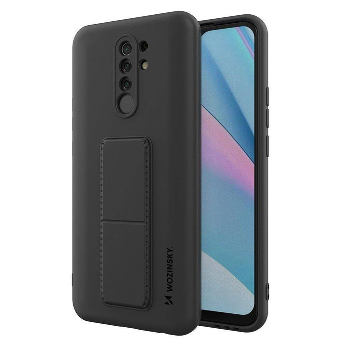 Wozinsky Kickstand Case Funda de silicona con soporte para Xiaomi Redmi 9 Black