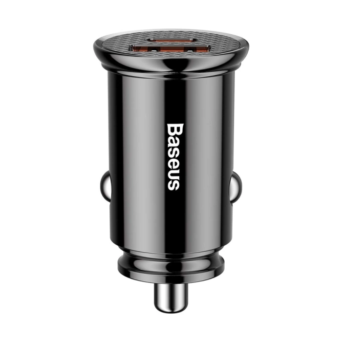 Baseus Circular PPS Smart-Autoladegerät mit USB Quick Charge 4.0 QC 4.0 und USB-C PD 3.0 SCP-Anschlüssen schwarz (CCALL-YS01)