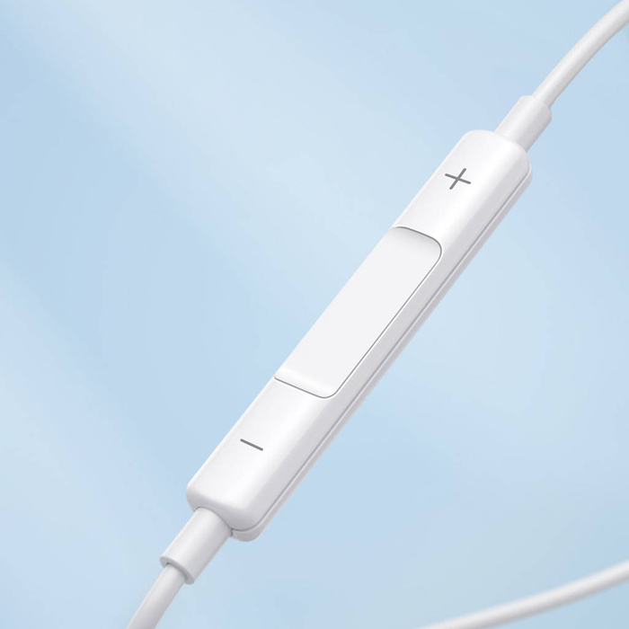 Auriculares intrauditivos con cable mini jack y mando a distancia Joyroom JR-EW01 - blanco