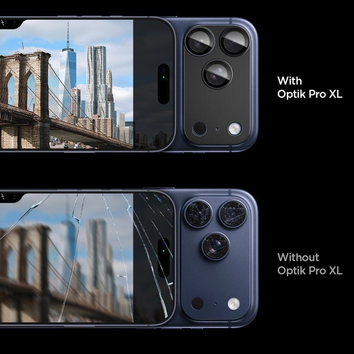 KAMERASCHUTZ Spigen OPTIK PRO XL GLAS.TR "EZ FIT" KAMERASCHUTZ IPhone 17 PRO MAX SCHWARZ