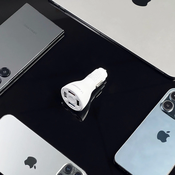 Wozinsky WCCAW 50W 4x USB-A QC Autoladegerät - Weiß