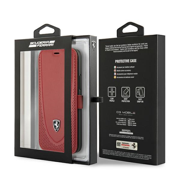 Case FERRARI Apple iPhone 12 Pro Max Book Off Track Perforated FEOGOFLBKP12LRE Red Case