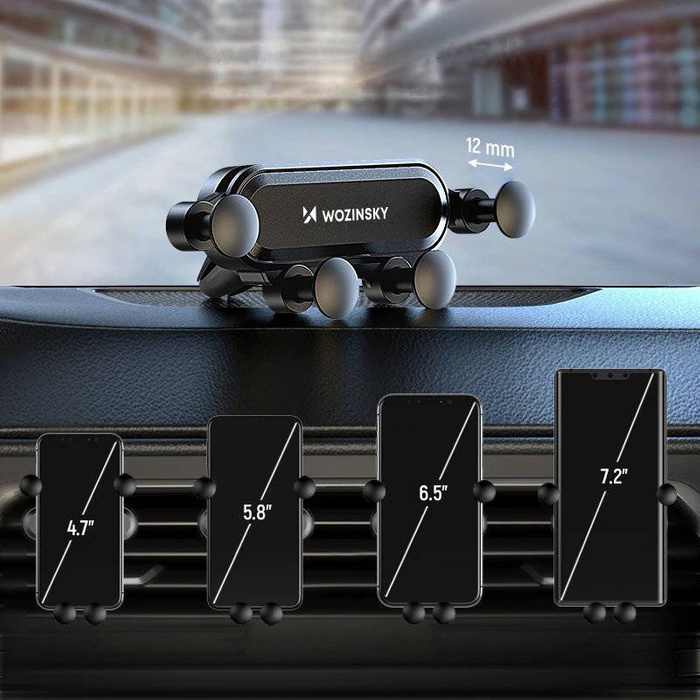 Wozinsky Gravity Car Mount Vent Black (WCH-05)