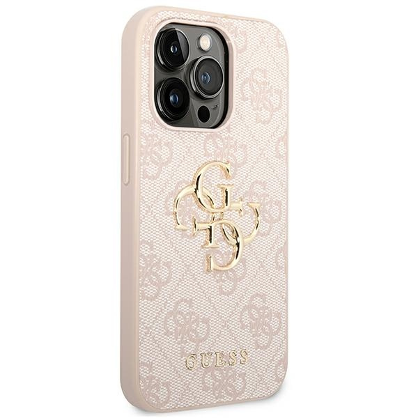 Hülle Guess iPhone 14 Pro 6.1" rosa/rosa hartcase 4G Big Metal Logo