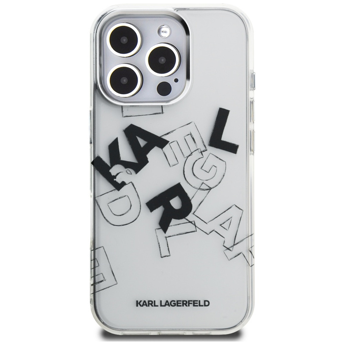 Etui Karl Lagerfeld IML Sketched Graphic do iPhone 16 Pro Max przezroczysty
