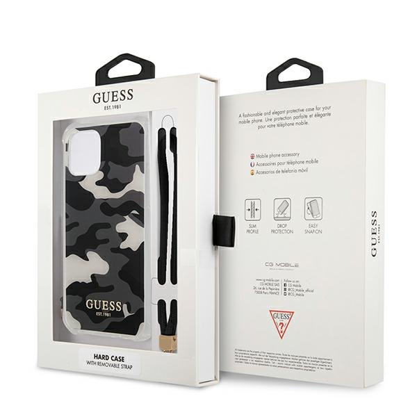  GUESS   12 Pro Max Camo Collection Black Hardcase