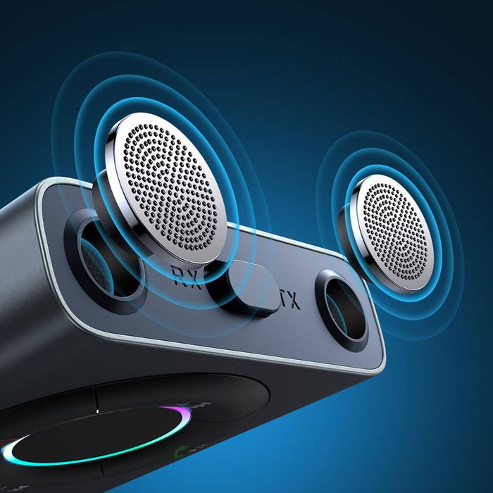 Joyroom Bluetooth AUX vysílač (vysílač / přijímač) do auta, TV šedá (JR-CB2)