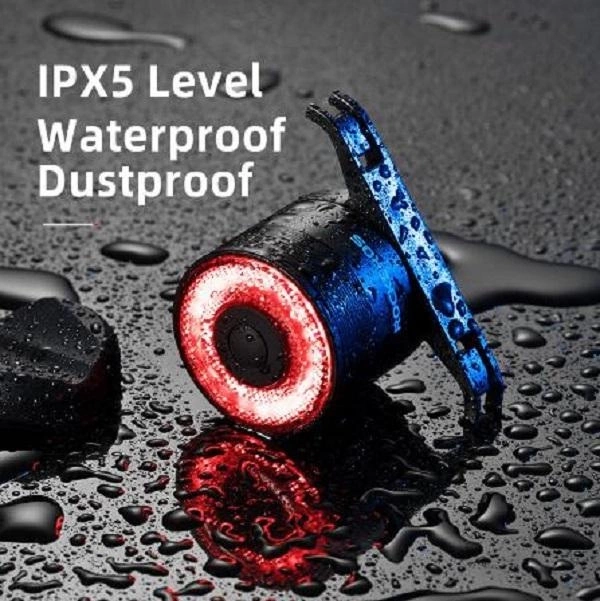 Rockbros Q3 rear bicycle lamp with intelligent stop system - black