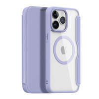 Custodia magnetica MagSafe Flip per iPhone 15 Pro Max Dux Ducis Skin X Pro - viola