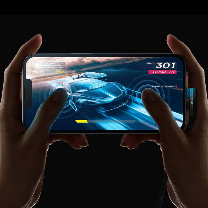 Baseus MVP 2 Elbow-shaped Fast Charging Data Cable Type-C to iP 20W 1m Black+Red