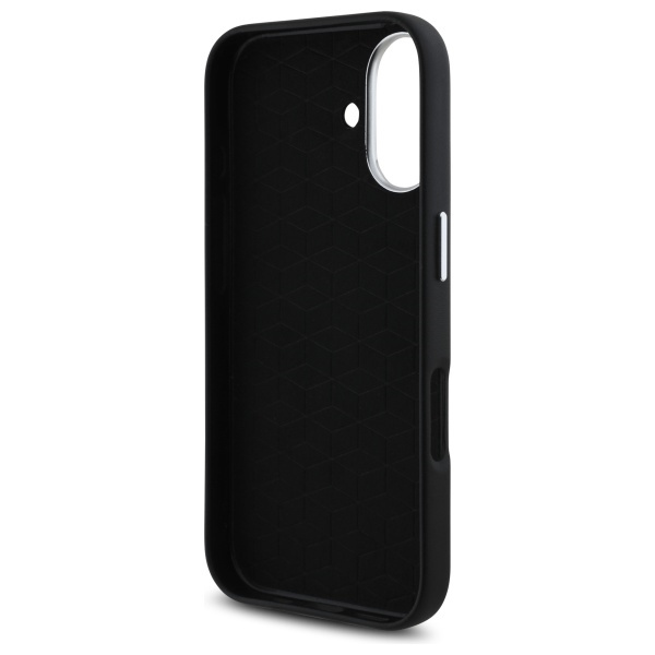 Hülle BMW iPhone 16 schwarz/schwarz hartcase M Smooth Full Wrapped Metal