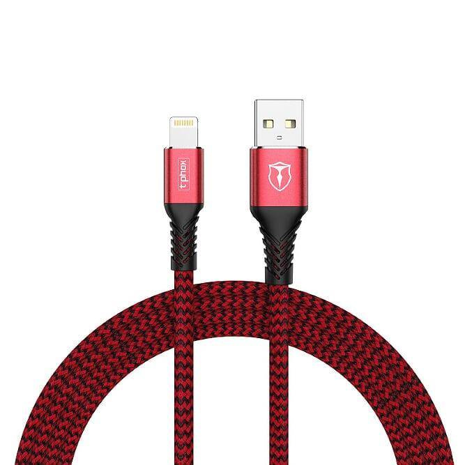 Cable T-PHOX JAGGER LIGHTNING RED 1M ; 2.4A
