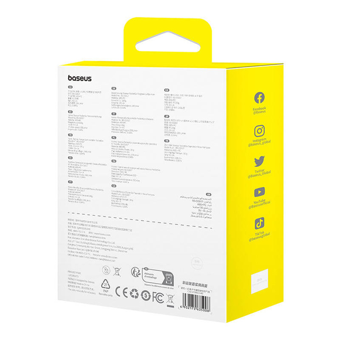 Przenośna pompka Baseus PocketGo (białe)