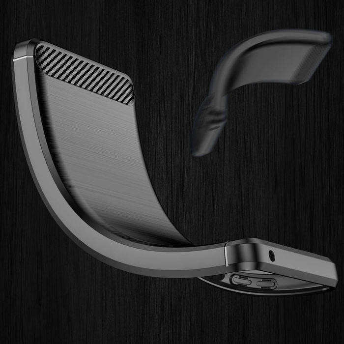 Custodia in carbonio Custodia flessibile Realme 9 Pro nera