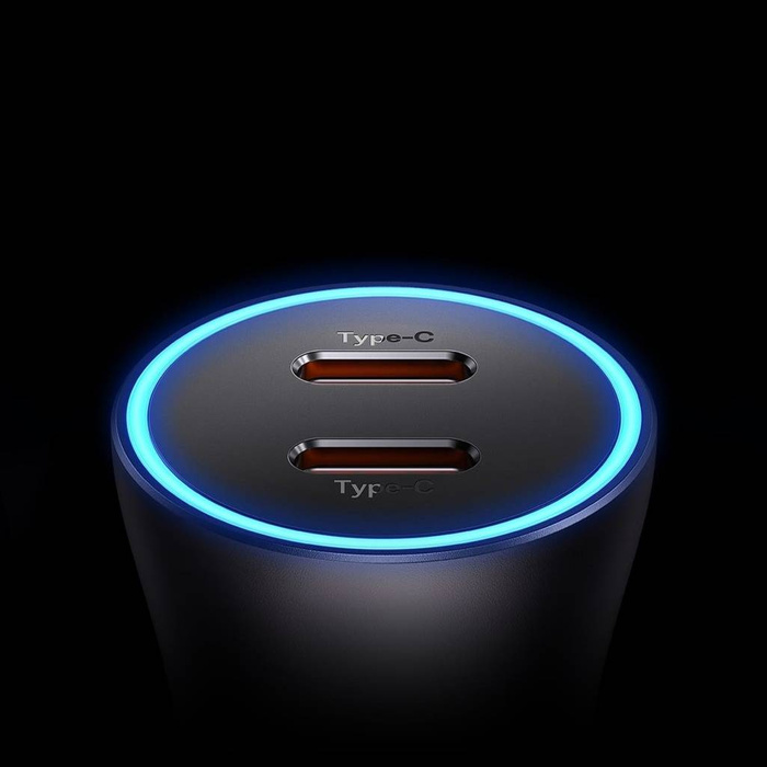 Baseus Contacteur Golden Pro chargeur voiture 2x USB-C 40W bleu (CGJP000003)