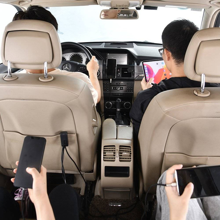 Chargeur de voiture Baseus Share Together 2x USB / 2x USB Type C 120W PPS Quick Charge Power Delivery gris (CCBT-A0G)