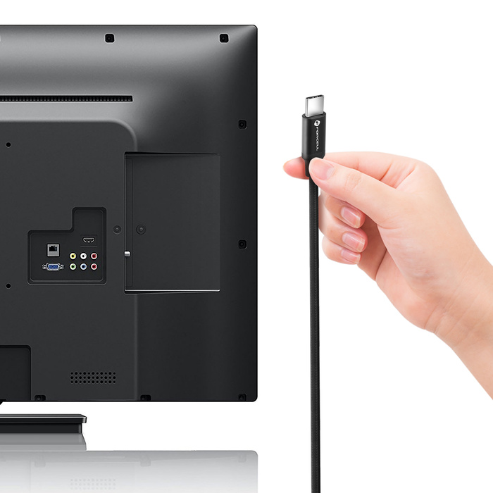 FORCELL kabel Typ C auf Typ C QC4.0 5A/20V PD100W E-mark / 4K / Thunderbolt / 20Gbit/s C391 1m 1m schwarz