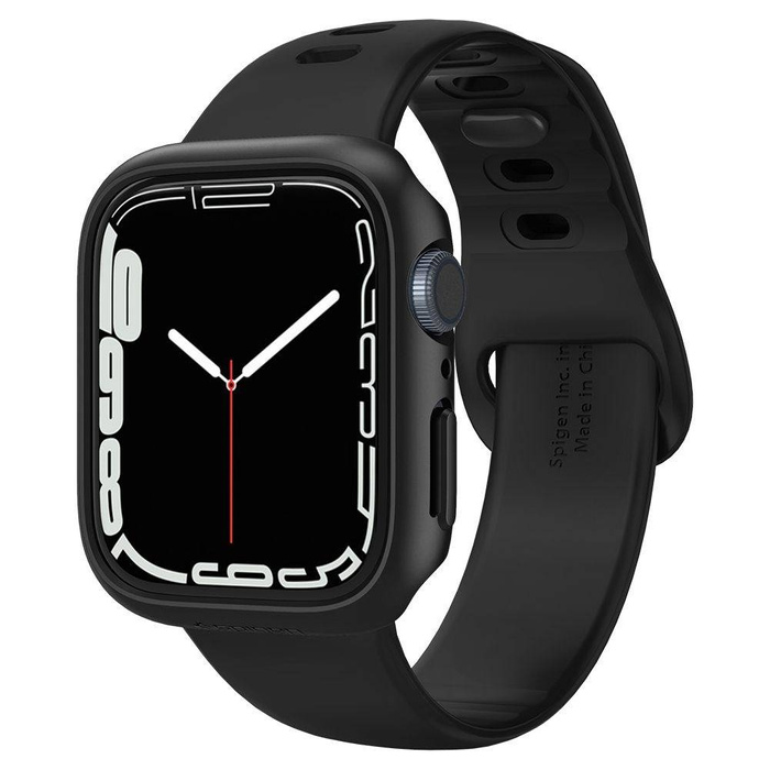 Hülle Spigen Apple Watch 7 (41 MM) Thin Fit Schwarz Case