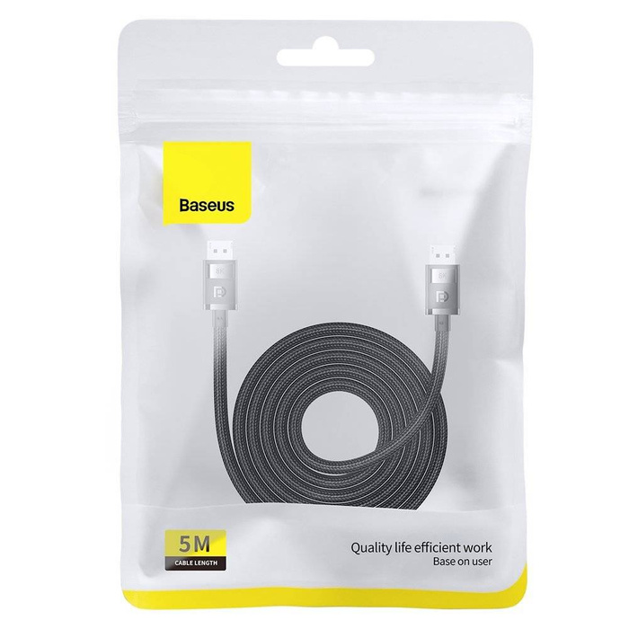 DisplayPort 8K 60Hz-Kabel 5 m Baseus High Definition-Serie – Schwarz