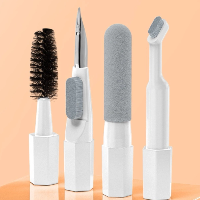 Multifunktionales 20-in-1-Reinigungsset für Kopfhörer, Tastatur und Displays – weiß