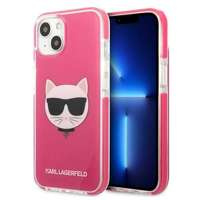 Hülle KARL LAGERFELD Apple iPhone 13 Choupette Kopf Fuchsia Rosa Hartcase