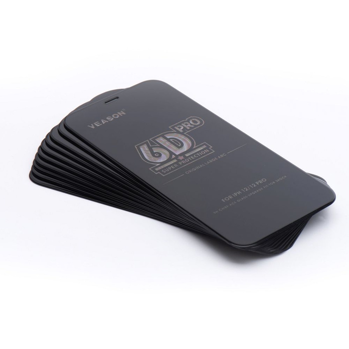 Szkło Hartowane 6D Pro Veason Glass (SET 10in1) - do Iphone 14 Pro czarny