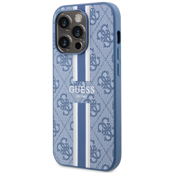 Hülle Guess GUHMP14XP4RPSB iPhone 14 Pro Max 6.7" blau/blau hartcase 4G Printed Stripes MagSafe Case