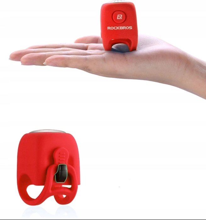 Elektronický zvonek na kolo Rockbros CB1709RD - červený