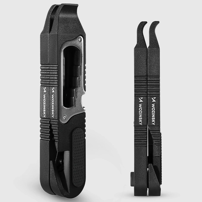 Zestaw kluczy Wozinsky WZK-L2 14w1 narzędzia rowerowe multitool imbusy łyżki do opon - czarny