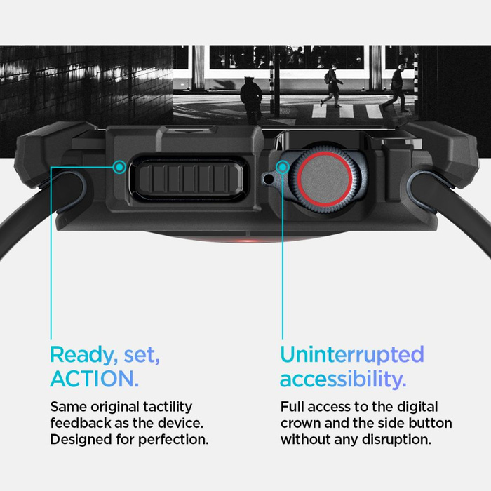 Hülle Spigen Rugged Armor Apple Watch MATTE 10 (46 MM) SCHWARZ