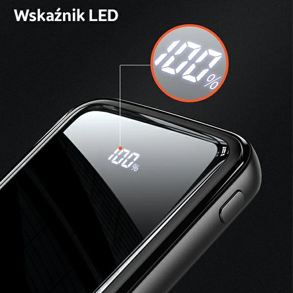 USAMS Powerbank PB58 10000mAh 22.5W QC3.0+PD Fast Charge schwarz/schwarz 10KCD16101 (US-CD161)