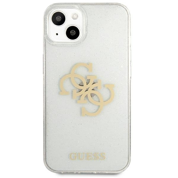 Cover GUESS Apple iPhone 13 Mini Glitter 4G Big Logo Clear Hardcase