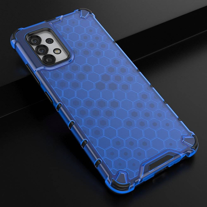 Honeycomb coque housse blindée avec cadre en gel Samsung Galaxy A13 5G bleu
