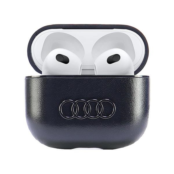Audi Leather Big Logo AirPods 3 coverczarny/black AU-AP3-GT/D3-BK