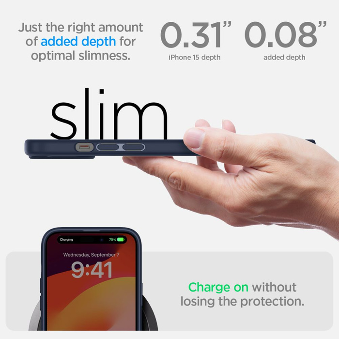 Funda Spigen Ultra Hybrid iPhone 15 Azul marino
