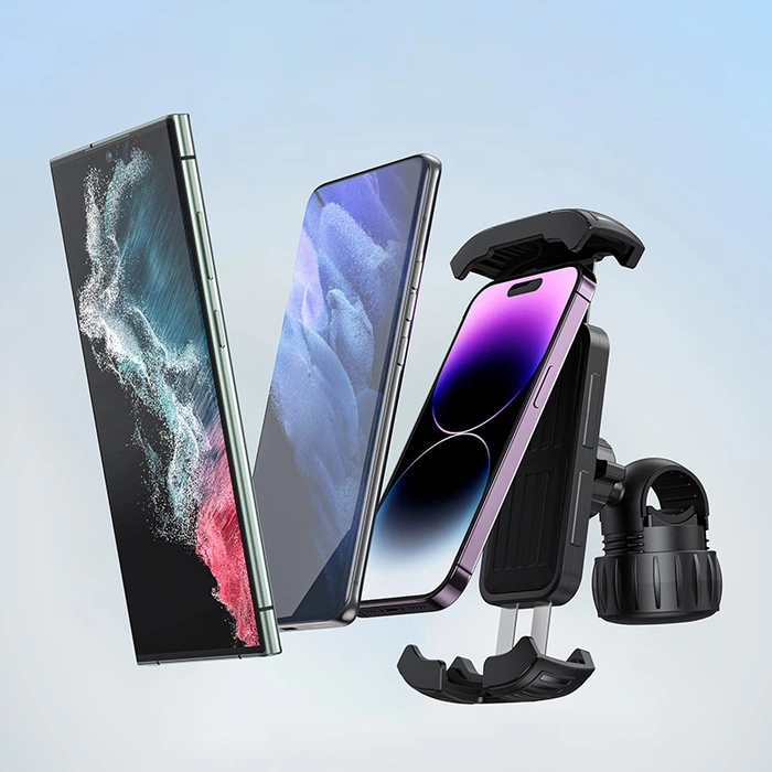 Uchwyt rowerowy Baseus QuickGo do telefonów (czarny)