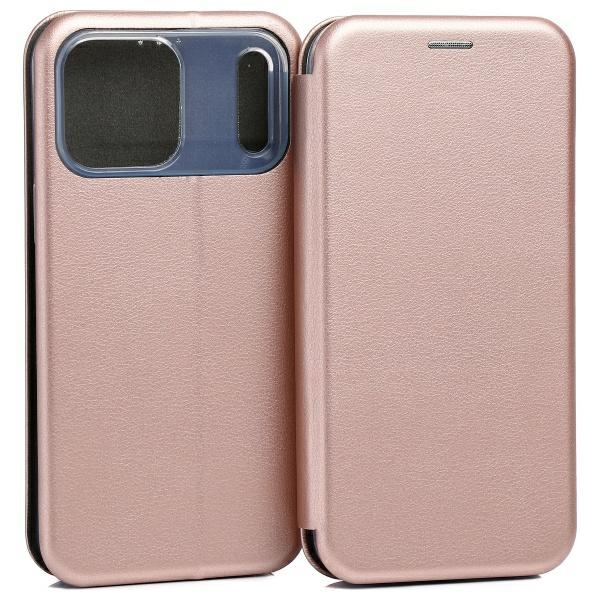 Etui Beline Book Magnetic do iPhone 17   Pro Max różowo-złoty
