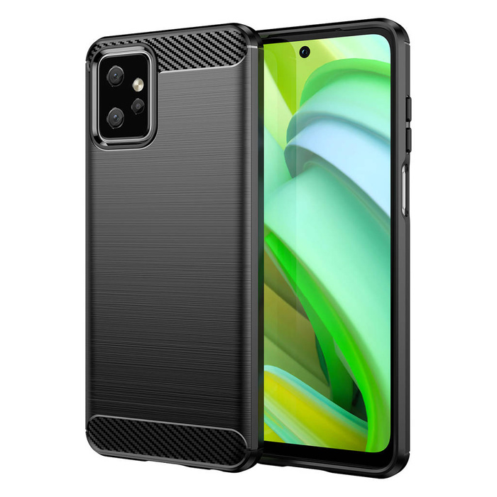 Coque Carbone pour Motorola Moto G Power 2023 coque carbone silicone souple noir