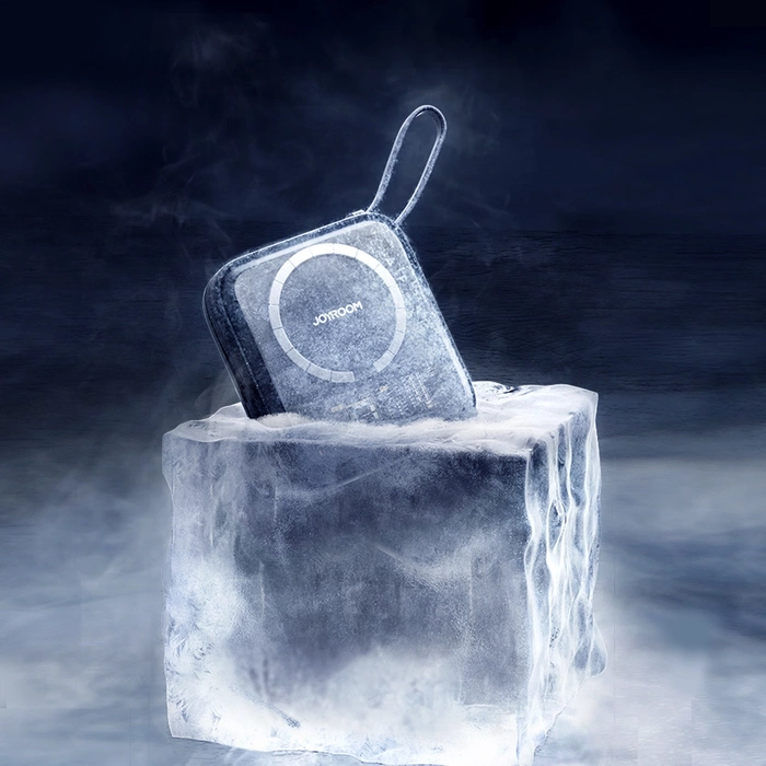 Joyroom Induktions-Powerbank 10000mAh Icy Series 22,5W mit integriertem Lightning Kabel schwarz (JR-L007)