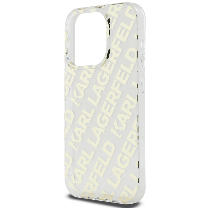 Etui Karl Lagerfeld KLHCP15LHKFOEMD iPhone 15 Pro 6.1" złoty/gold hardcase IML Fullover  Logo