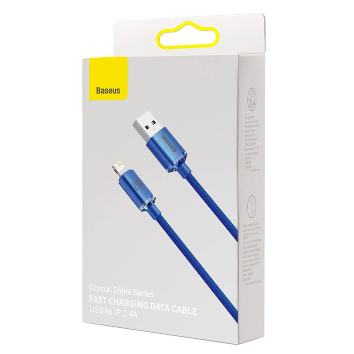 Baseus Crystal Shine cable USB to Lightning, 2.4A, 1.2m (blue)