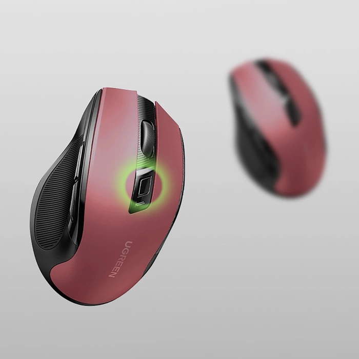 Ugreen MU006 optische kabellose USB-Maus 2,4 GHz 4000 DPI – rot