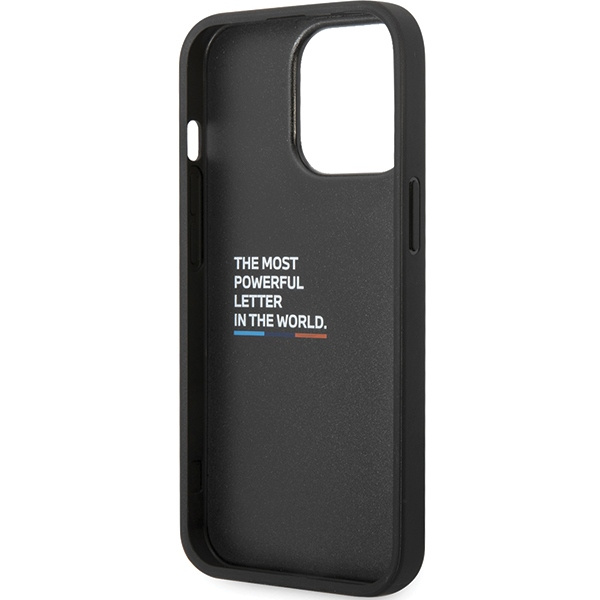 Funda BMW BMHCP13L22NBCK iPhone 13 Pro / 13 6.1" negro/negro durocase Cuero Carbono