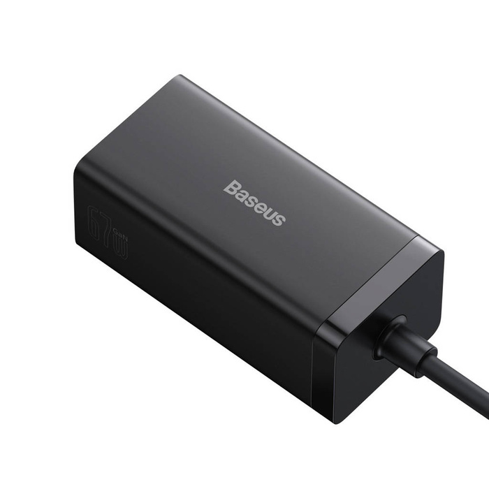 Caricabatterie rapido Baseus GaN5 Pro HUB HDMI 2 x USB-C / USB-A / HDMI 4K 30Hz 1,5m nero + cavo USB-C - USB-C 100W 40Gb/s (USB4) 1m (CCGP110201)