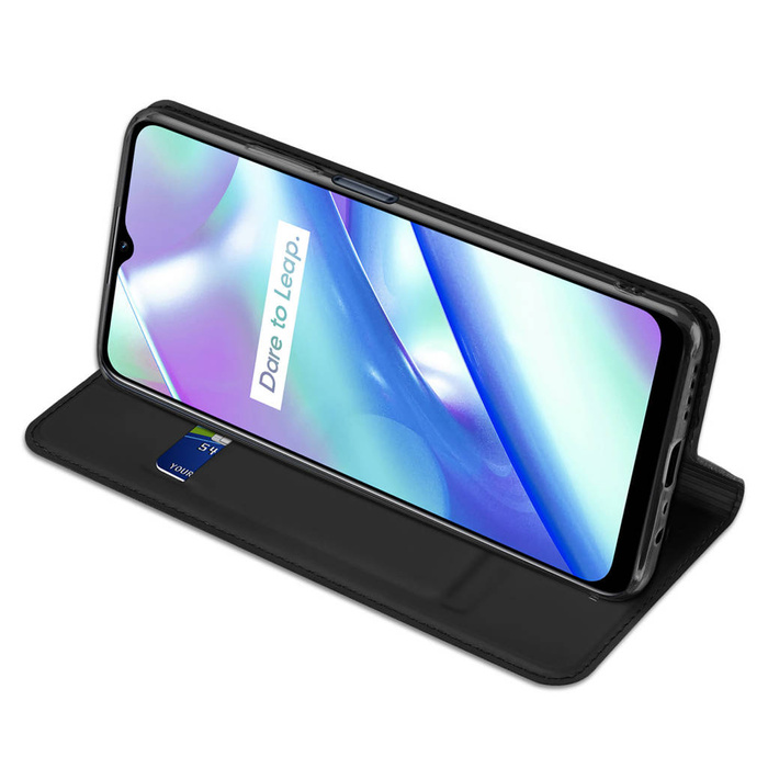 Dux Ducis Skin Pro Etui Realme C33 Flip Card Wallet Stand Noir