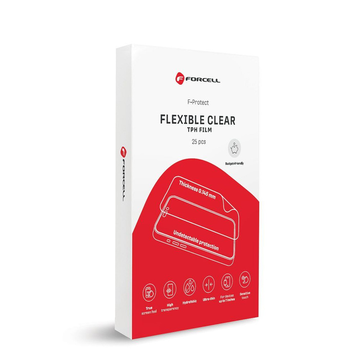 Folia do cięcia do plotera Forcell F-Protect Flexible CLEAR 196 x 125 mm 25 sztuk transparentna