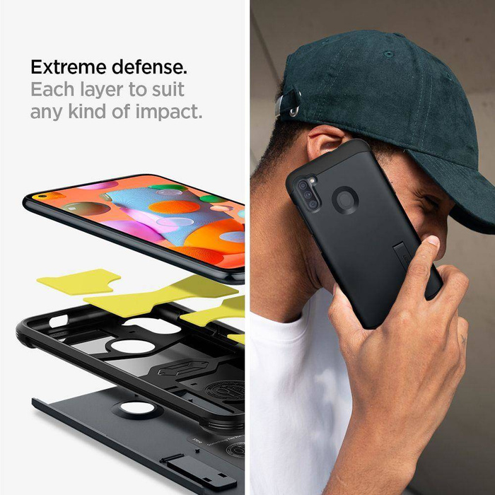 Coque Spigen Tough Armor Galaxy A11 Métal Gris Ardoise Case